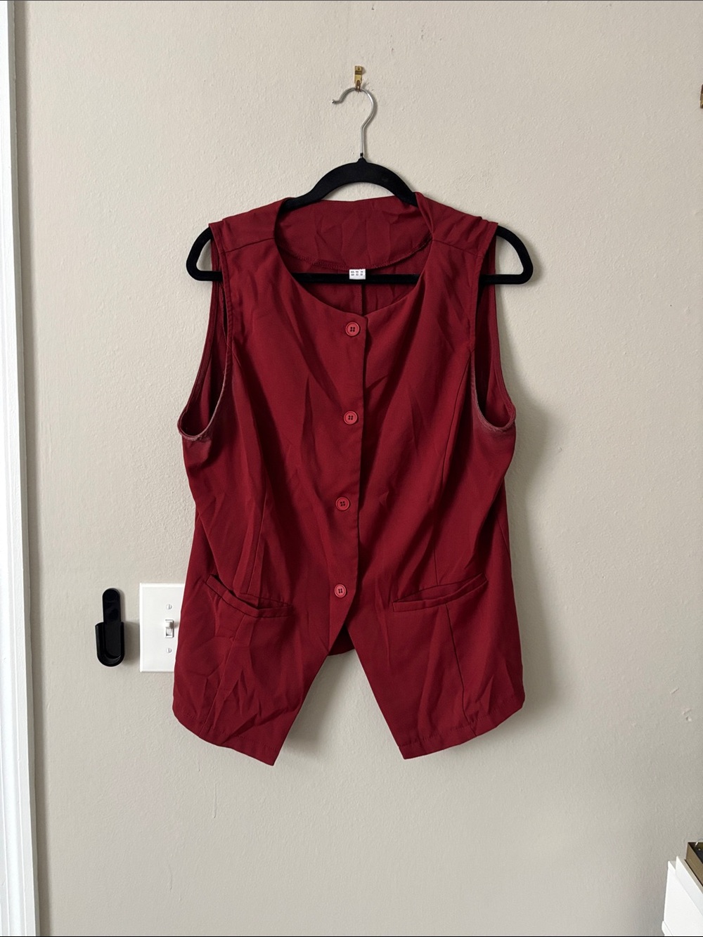 YOZY Sleeveless Button Front Vest Pant Suit